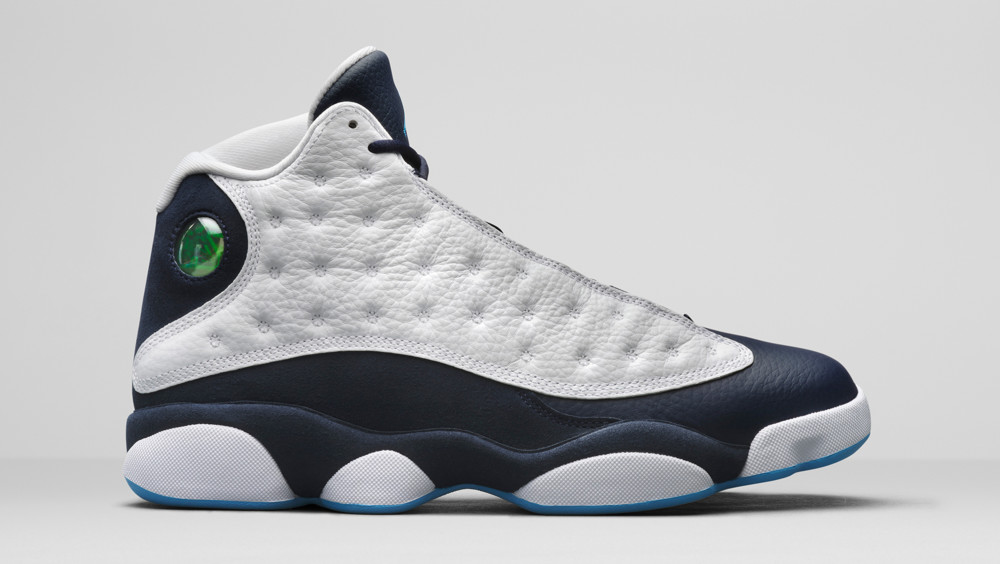 Air Jordan 13 Retro White Obsidian Dark Powder Blue Release Date 144 Sole Collector