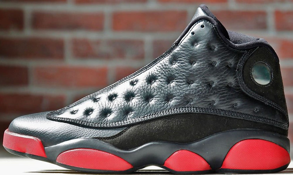 jordan shoes 13 black and red