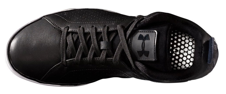 under armour black leather shoes