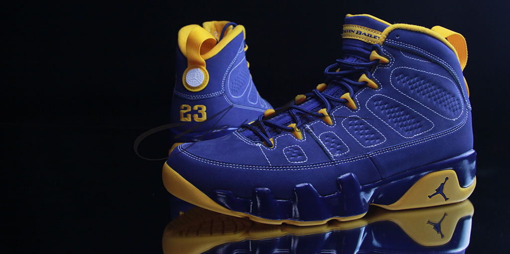 purple and yellow jordan 9