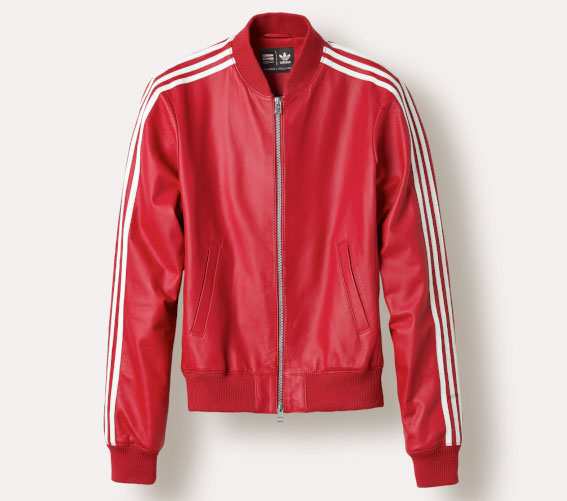 adidas Originals=Pharrell Williams Icon's Napa Leather Jacket Red (1)