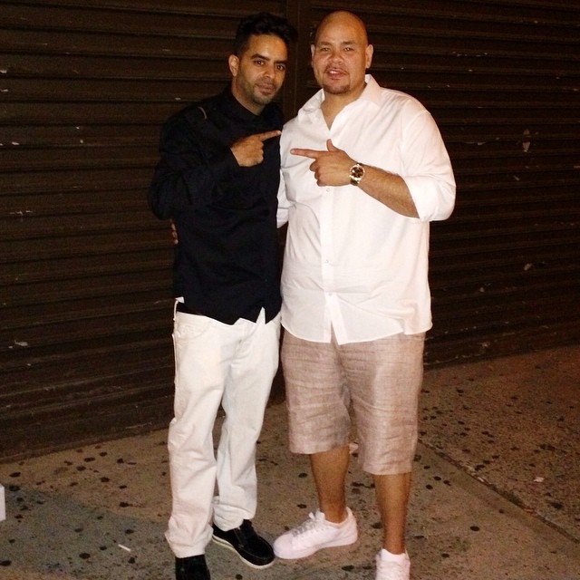 Fat Joe wearing adidas Originals Superstar