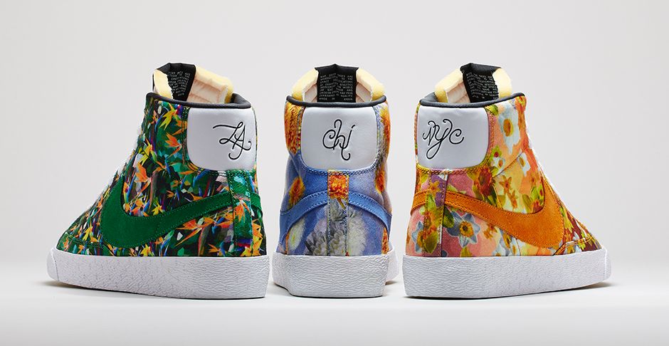 nike floral blazers