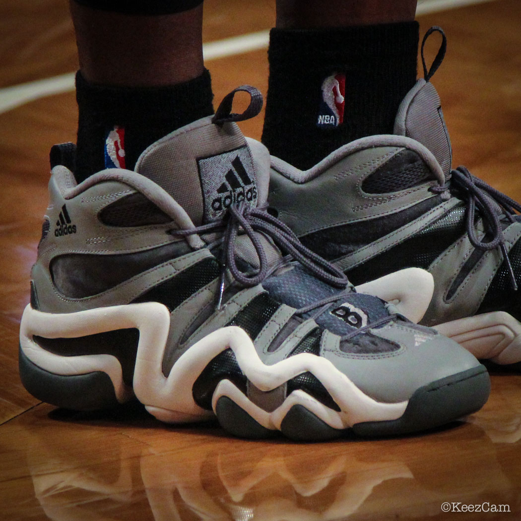 Shabazz Muhammad wearing adidas Crazy 8 Grey