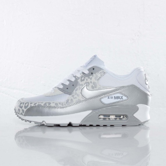 white cheetah print nikes