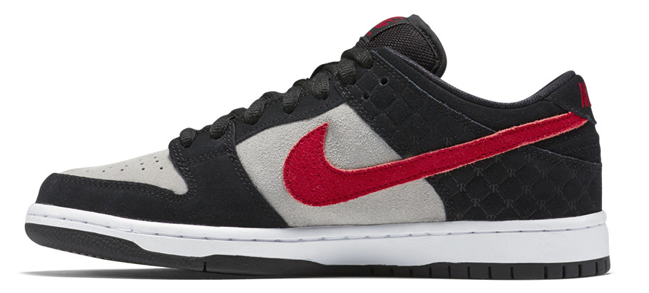 dunk low red black