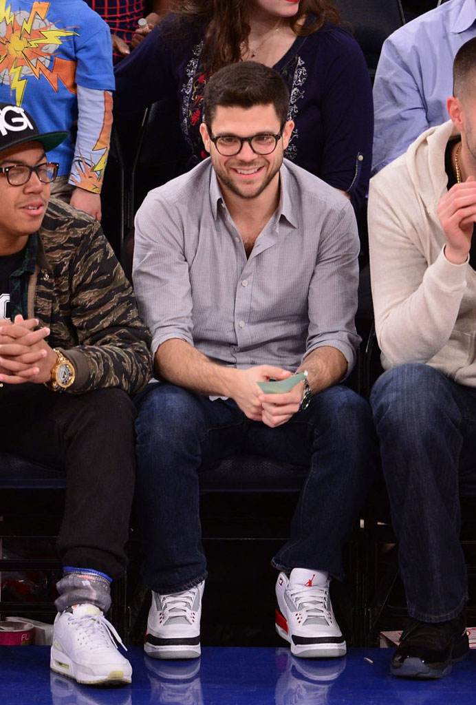 Jerry Ferrara wearing Air Jordan 3 Retro Fire Red