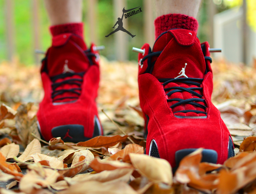 retro 21 red suede