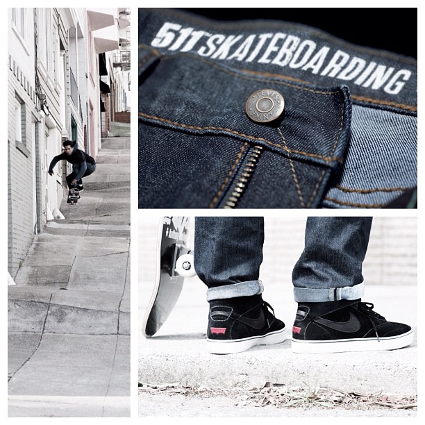 nike sb x levi's