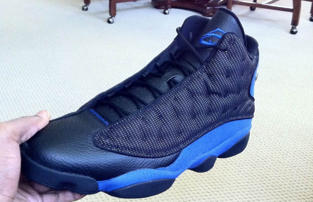 Quentin Richardson Air Jordan 13 XIII Black Blue Away PE Shoes (5)