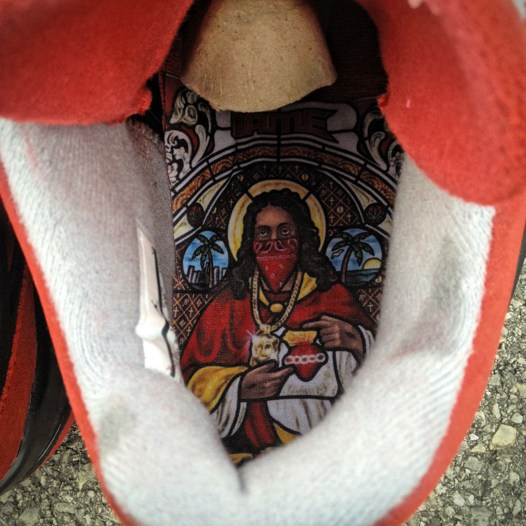 Air Jordan IV 4 Jesus Piece for The Game by Mache Custom Kicks (4)