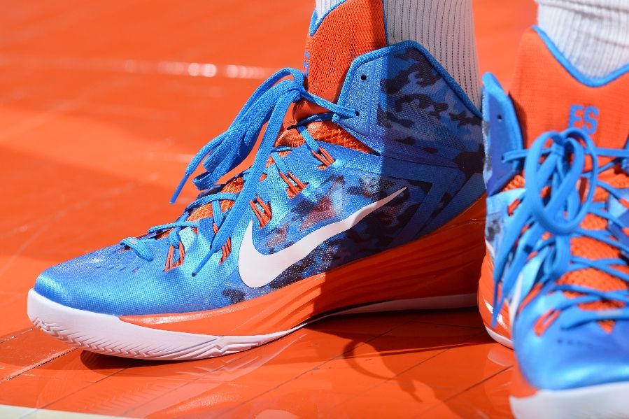 JR Smith wearing Blue Camo Nike Hyperdunk 2014 PE (2)