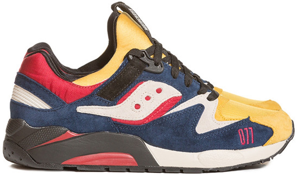 red and blue saucony