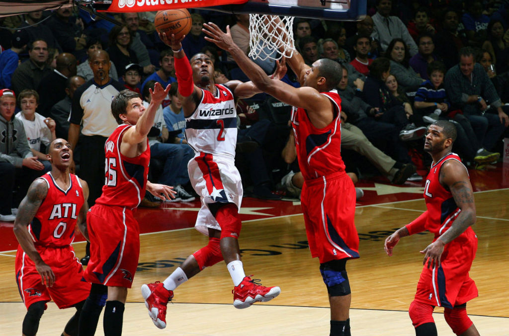 John Wall wearing adidas Top Ten 2000 Red Navy (10)