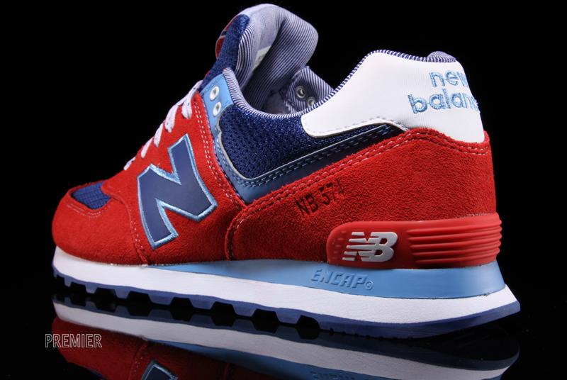 new balance 574 royal blue grey red 