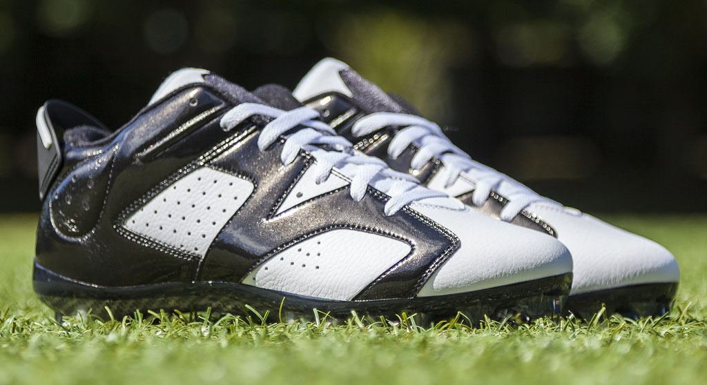 Charles Woodson's Air Jordan VI 6 Raiders PE Cleats (1)