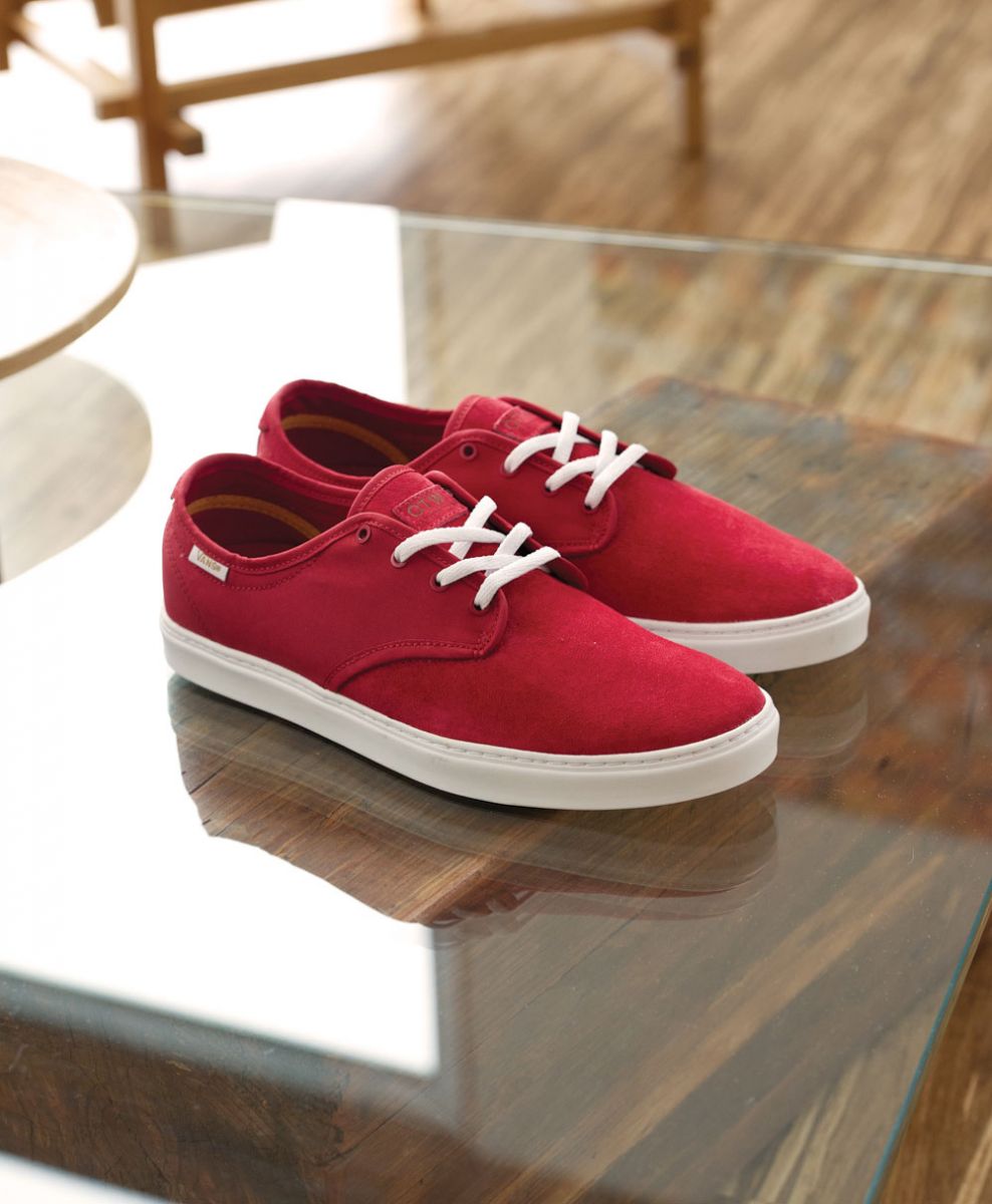 Red vans store running shoes