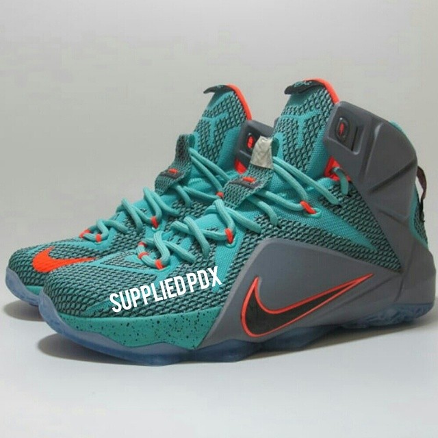 Nike LeBron XII 12 Teal/Grey-Orange Sample (7)