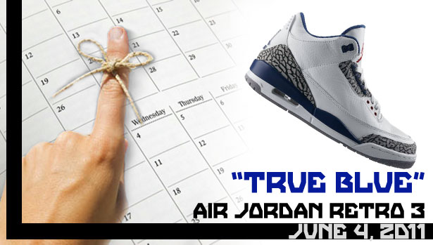 Release Reminder: "True Blue" Air Jordan Retro 3