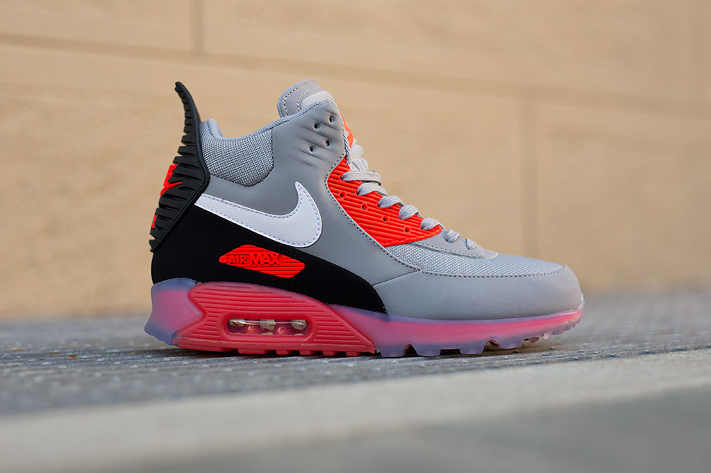 A Look at the Nike Air Max 90 Ice Sneakerboot in Grey/Infrared | Sole Collector