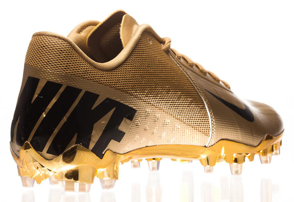 metallic gold football cleats