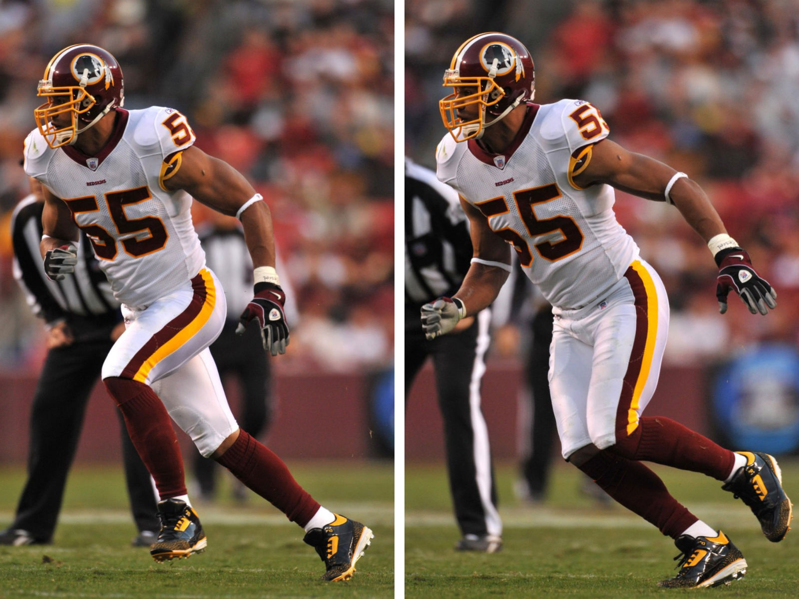 Jason Taylor Wearing Air Jordan III 3 Redskins PE Cleats (1)