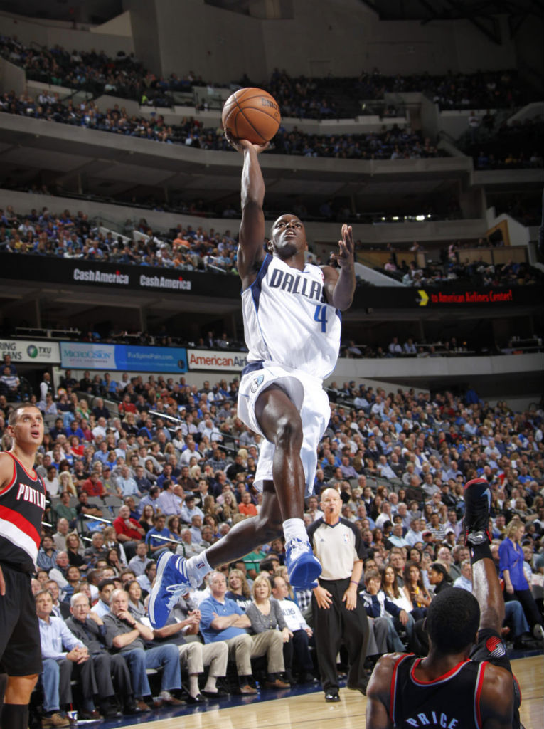 Darren Collison wearing adidas adizero Crazy Shadow Blue White