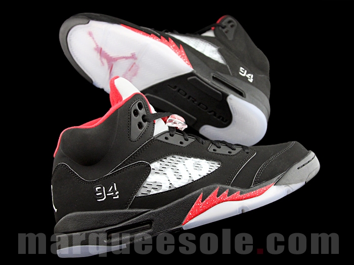 black supreme jordan 5