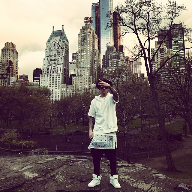 Justin Bieber wearing Buscemi 100mm White