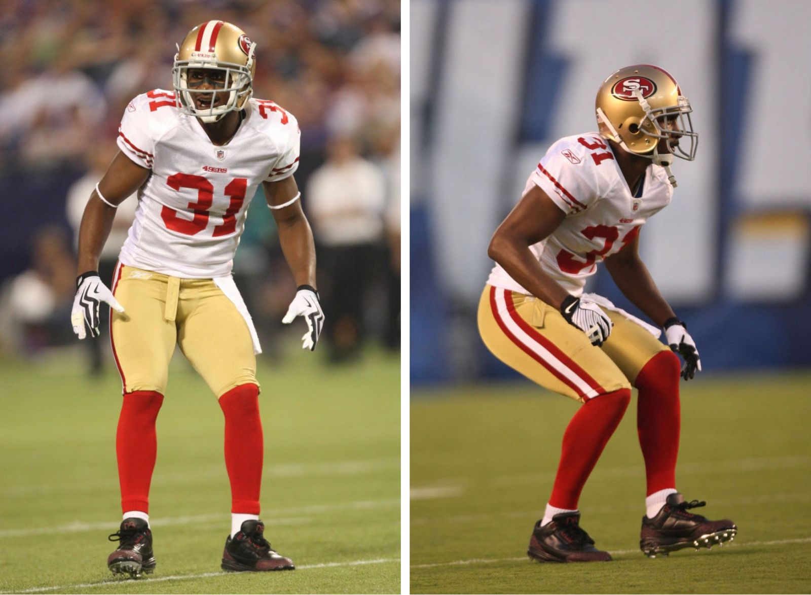 Dre Bly Wearing Air Jordan III 3 49ers PE Cleats (8)