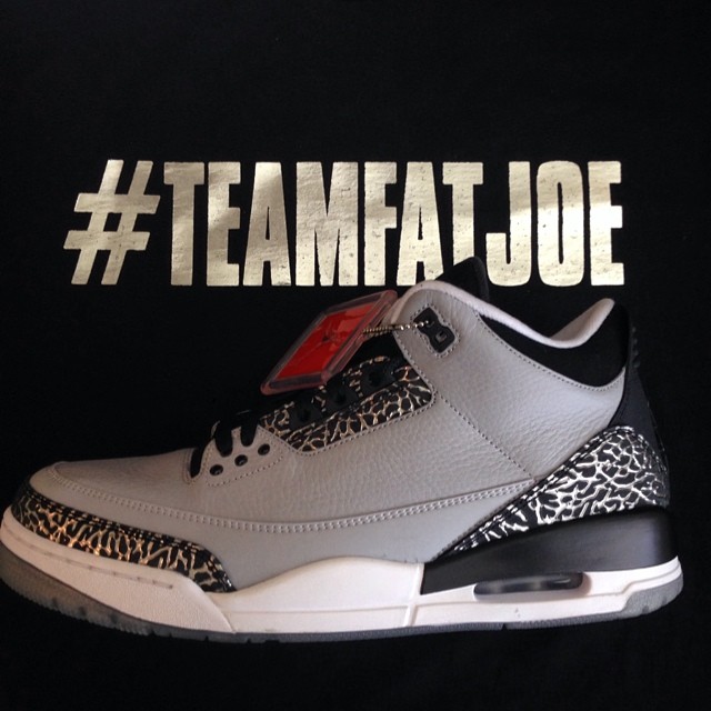 Fat Joe Picks Up Air Jordan III 3 Wolf Grey