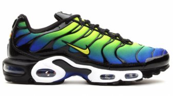 green and blue air max plus