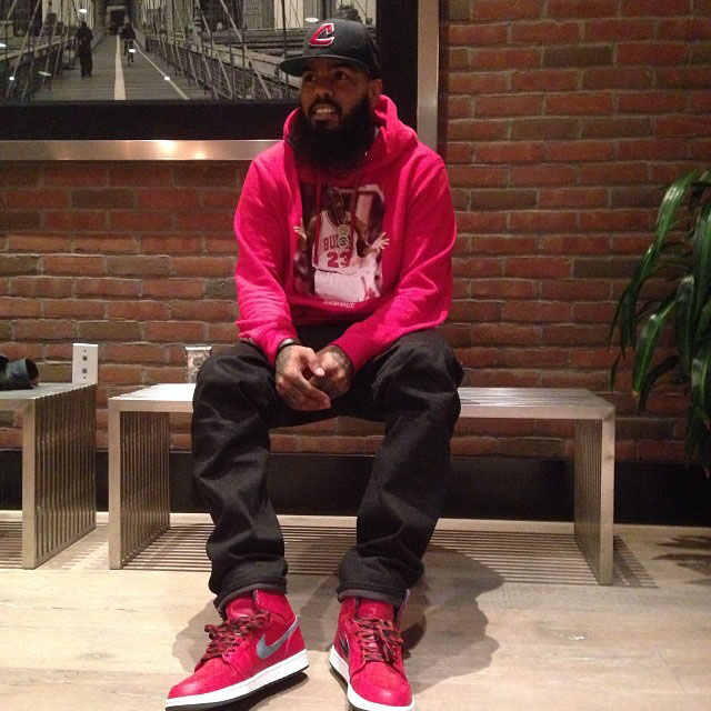 Stalley wearing Air Jordan 1 Retro Hi Premier