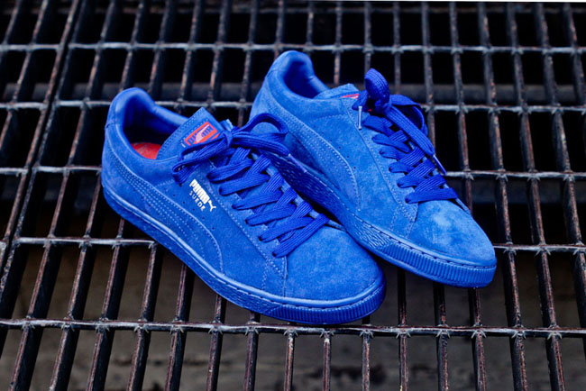 all blue suede pumas