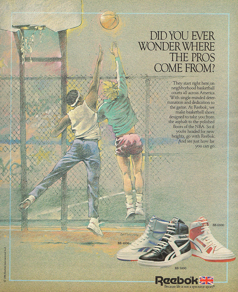Reebok Basketball Ad from 1986