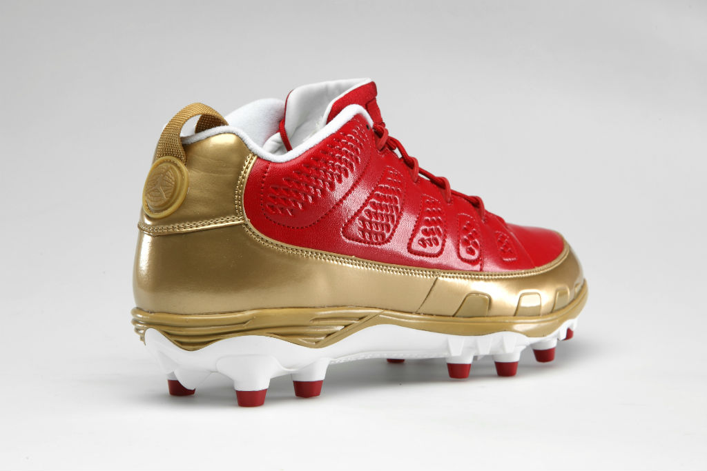 Air Jordan Retro IX 9 Cleats for Team Jordan - Michael Crabtree 49ers (2)