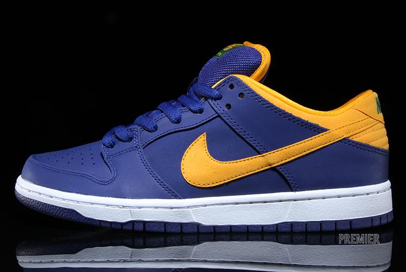 blue and yellow nike sb