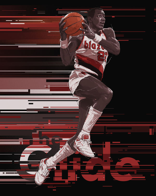 RareInk x NBA Clyde Drexler by Gabz (1)