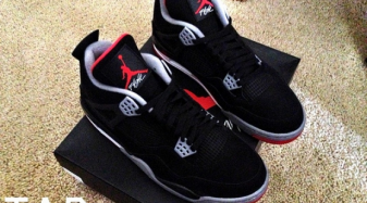 air jordan 4 retro black cement grey fire red