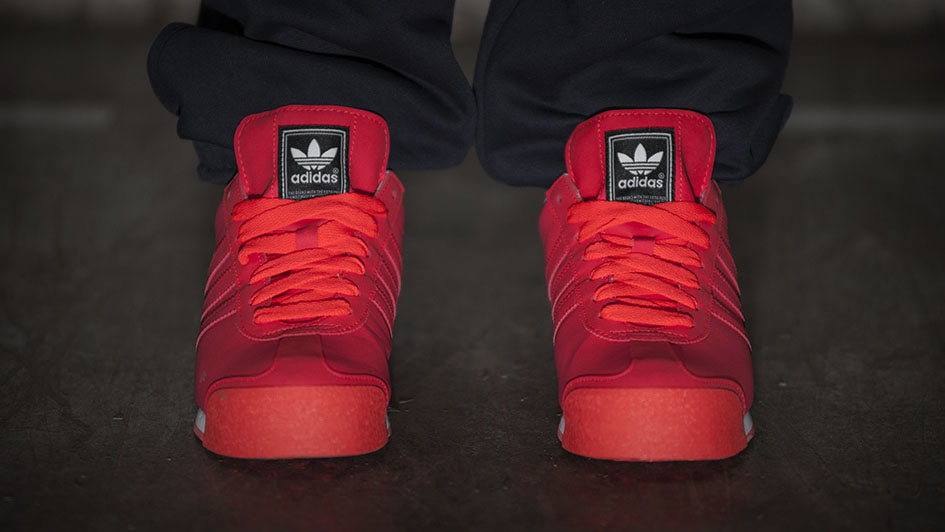 all red samoa adidas