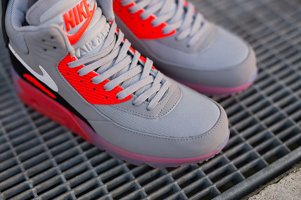 Air max 90 sneakerboot ice wolf grey discount infrared