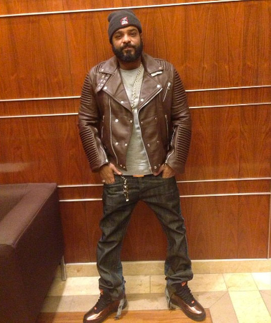 Jim Jones wearing Nike Air Force 1 Foamposite BHM