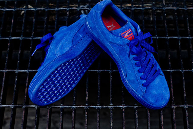 all blue suede pumas