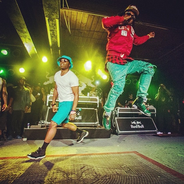 Trinidad James wearing Air Jordan VI 6 Champagne