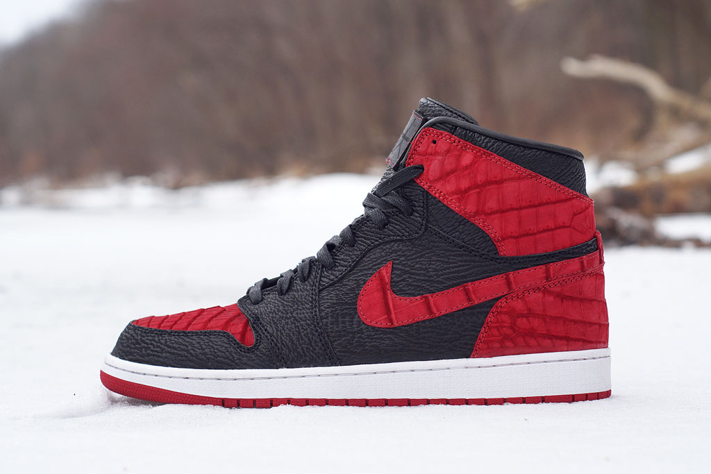 Air Jordan 1 Croc + Shark 'Bred' by JBF 