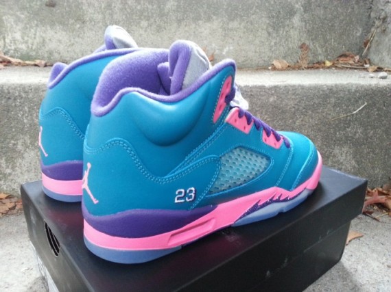 jordan 5 teal pink purple