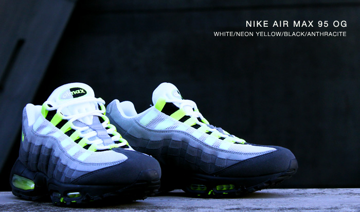 Nike air max outlet 95 white/neon yellow/black