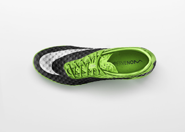 nike hypervenom flash lime colorway top view