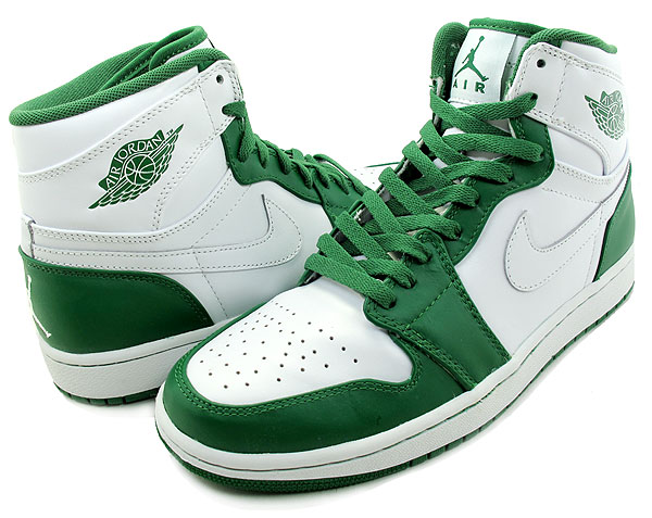 jordan retro 1 green and white