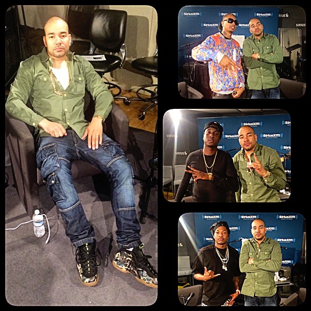 DJ Envy wearing Nike Air Foamposite Pro Army Camo